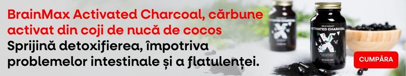 (Rumunština) Activated Charcoal, aktivní uhlí z kokosových skořápek